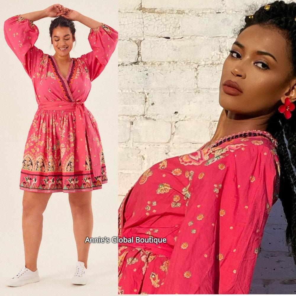 RARE NWT ANTHROPOLOGIE Raquel Floral Embroidered Beaded Mini Dress. Size 3X - Picture 10 of 16